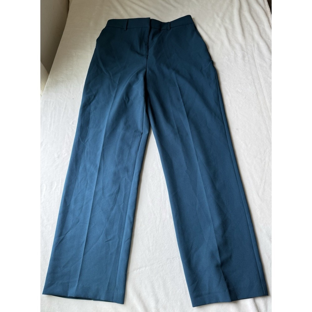 Rachel Zoe Turquoise Blue Wide Leg Professional Office Dress Pant Size 10 - Picture 4 of 14